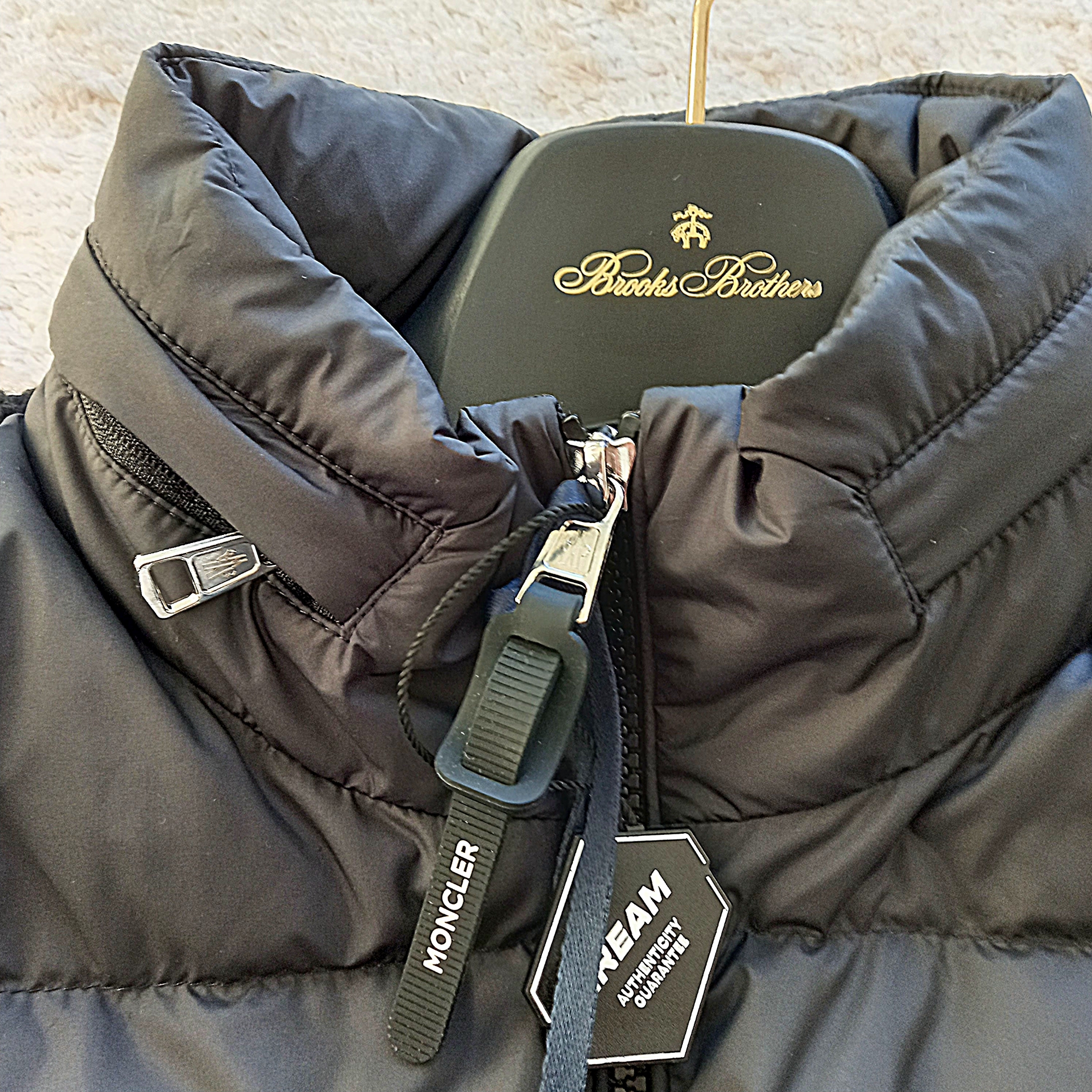 Moncler Padded Wool Zip-Up Hoodie Black - 24FW 착용 스타일 - 5