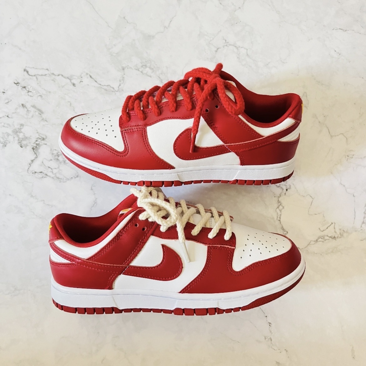 Nike Dunk Low Retro Gym Red 착용 스타일 - 1