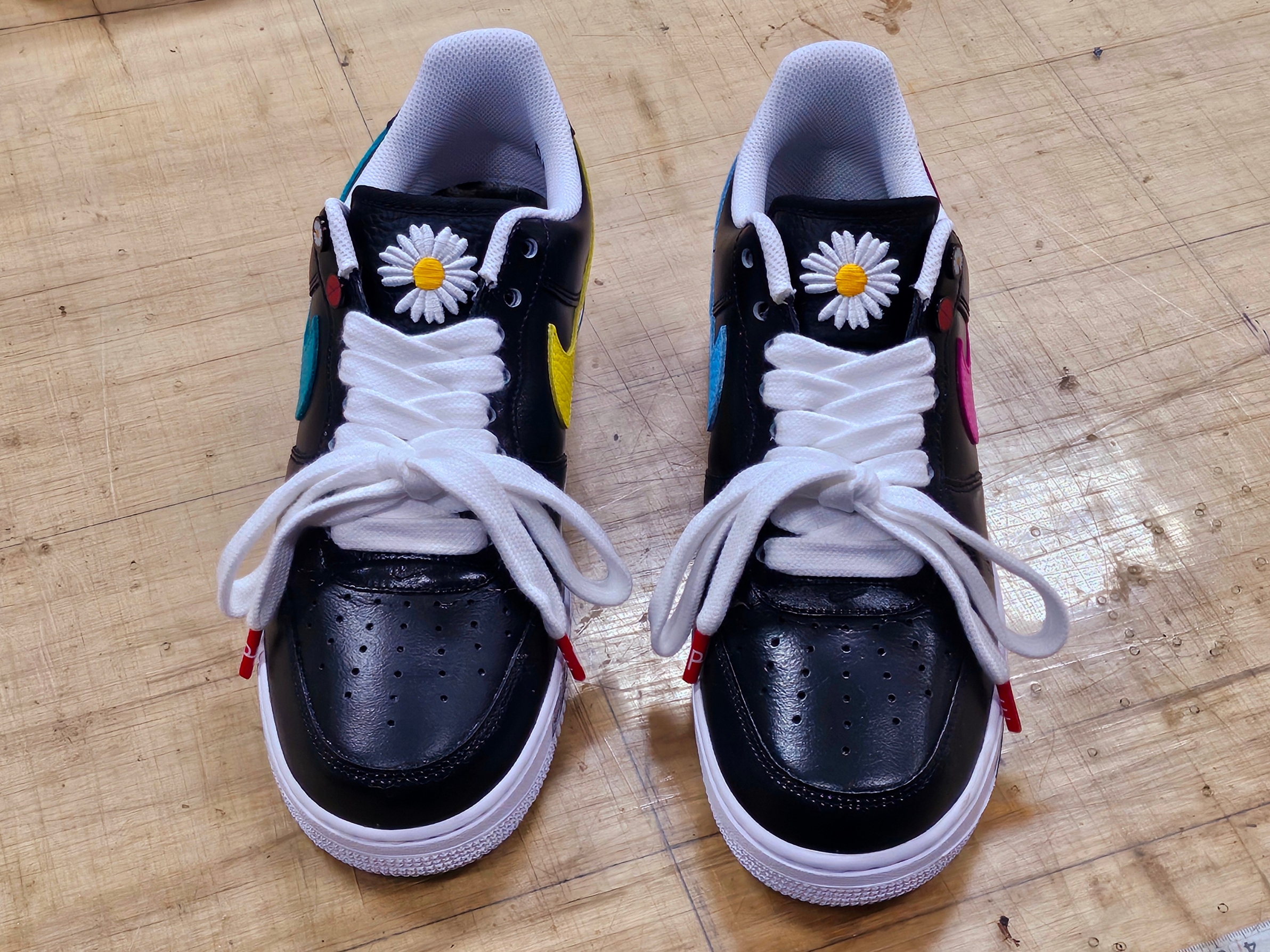 Nike x Peaceminusone Air Force 1 Low Para-Noise 3.0 Black and Multicolor 착용 스타일 - 2