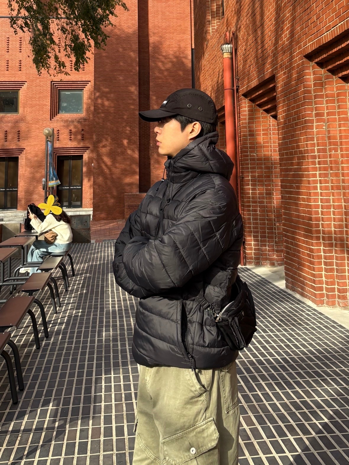 UGG Tasman Black, Supreme Washed Chino Twill Camp Cap Black 착용 스타일 - 5