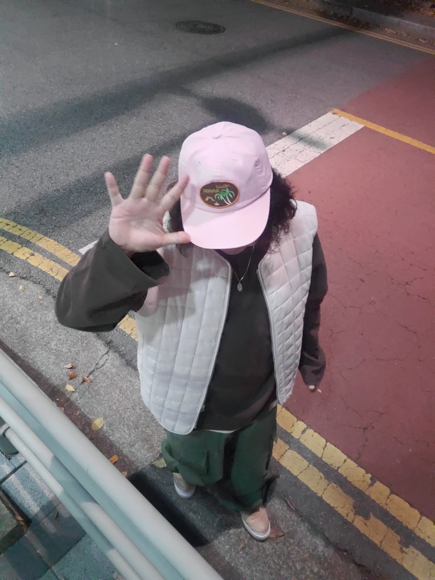 Hello Sunrise Palm Tree Wappen 6Panel Cap Coral Pink, (W) Nike Air Force 1 Jester XX Bio Beige Pink Force 착용 스타일 - 1