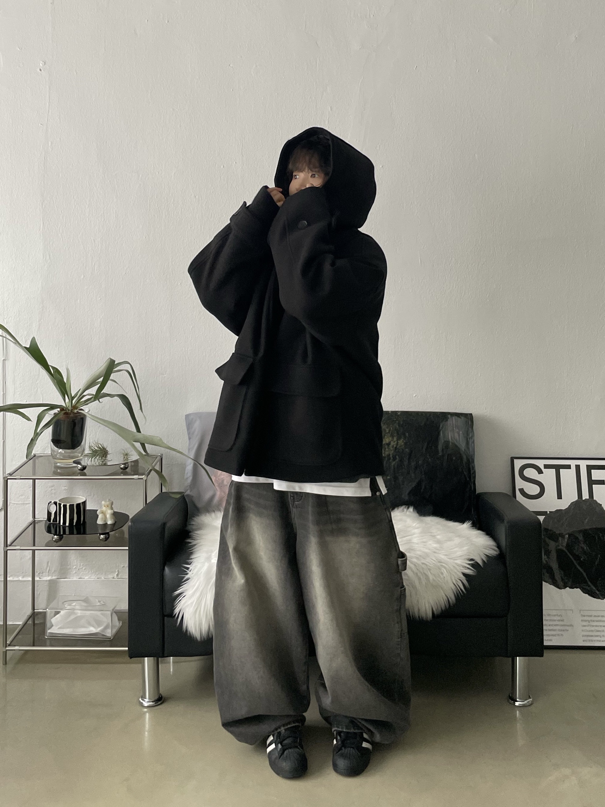 Human Made Military Light Pouch Black, Supreme Featherweight Down Trooper Black - 23FW 착용 스타일 - 3