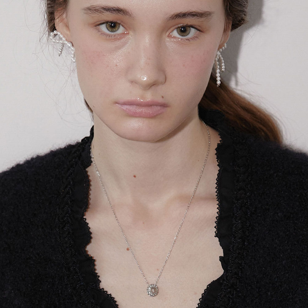 러브미몬스터 큐빅 링 목걸이 실버(lovememonster Cubic Ring Necklace Silver) - 3
