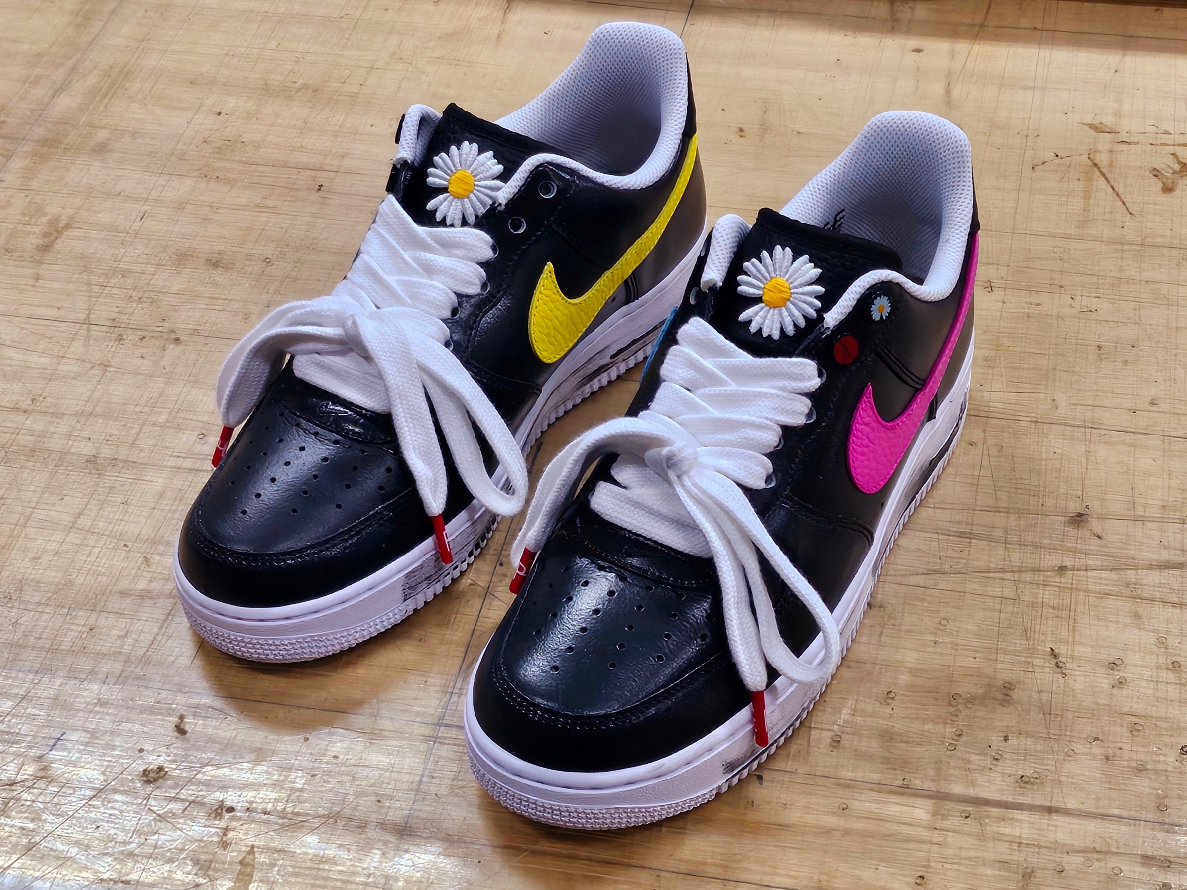 Nike x Peaceminusone Air Force 1 Low Para-Noise 3.0 Black and Multicolor 착용 스타일 - 1