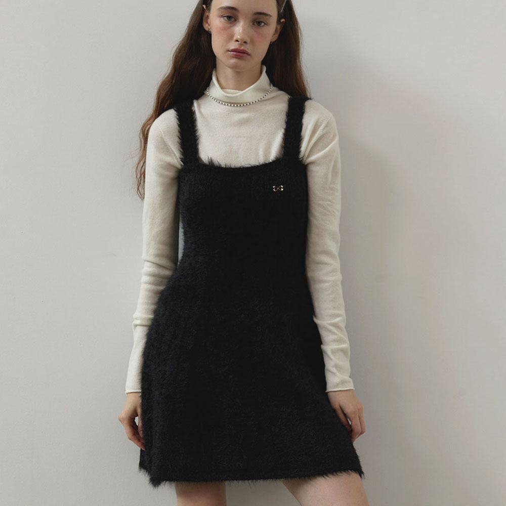 러브미몬스터 프리티 엔젤 니트 미니 원피스 블랙(lovememonster Pretty Angel Knit Mini Dress Black) - 2