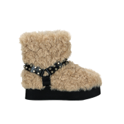 THREETOEIGHTY Platform Middle Fur Boots Beige