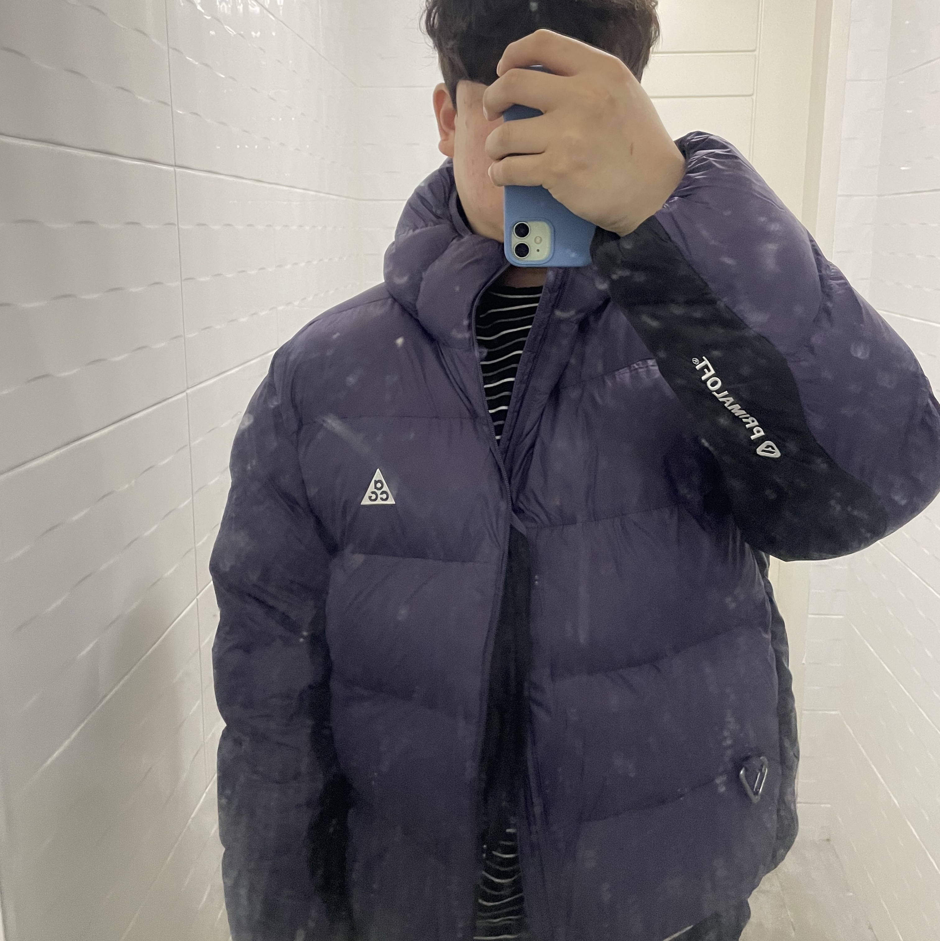 Nike ACG Therma-Fit ADV Lunar Lake Loose Hooded Jacket Dark Raisin Black - Asia 착용 스타일