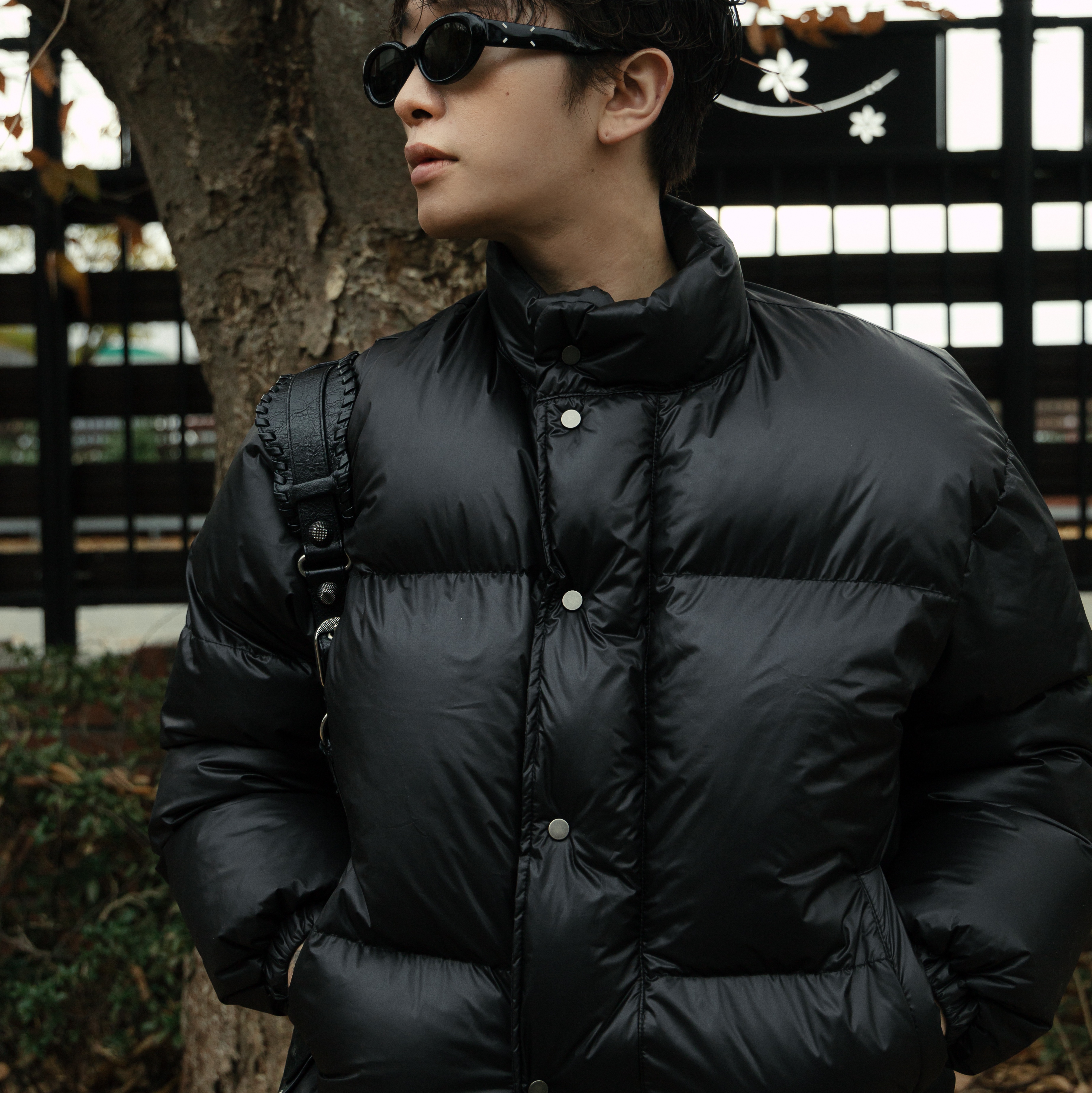 [KREAM 단독] Millo Archive Equal Plain Padding Black 착용 스타일 - 3