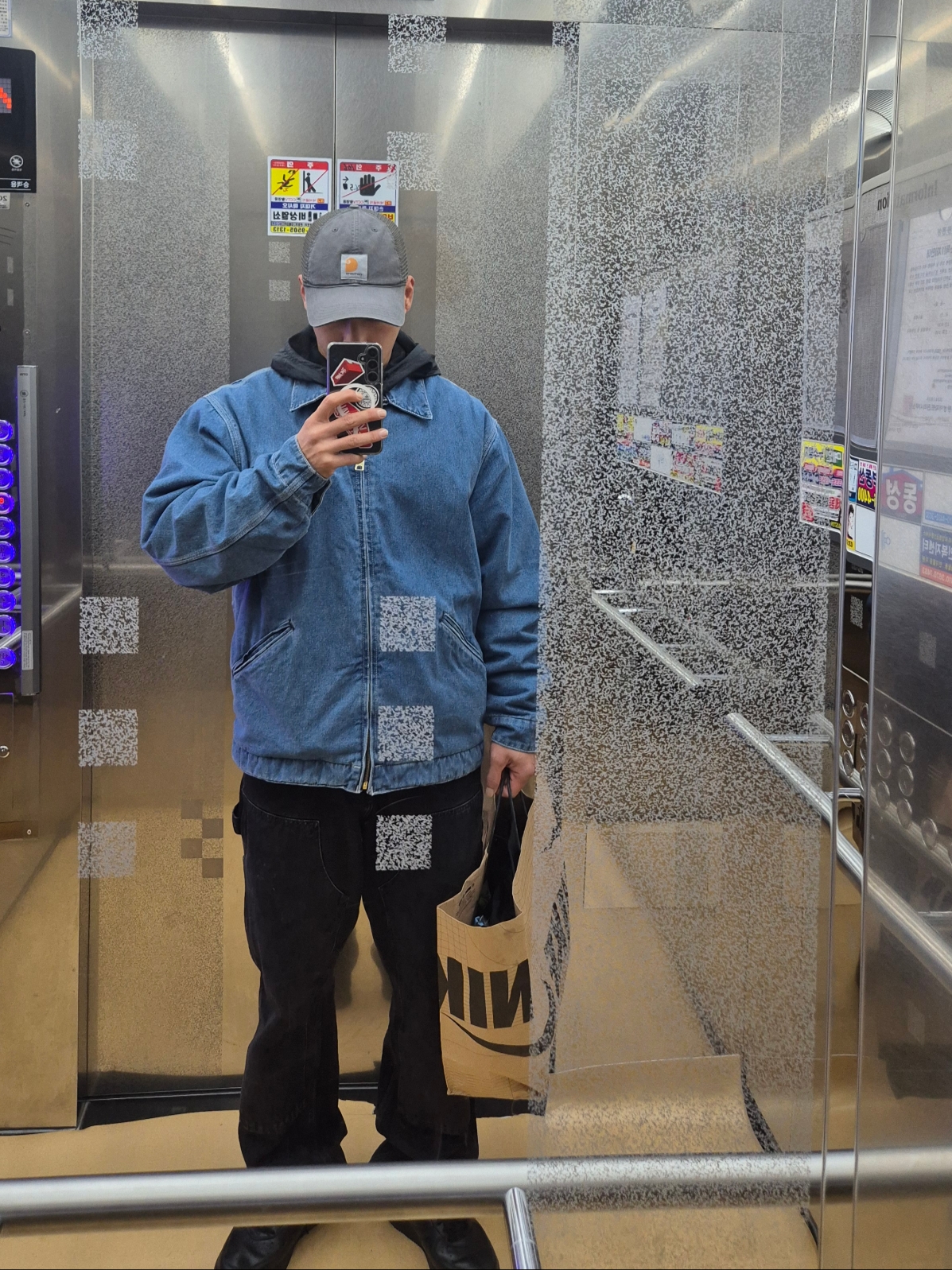 Carhartt WIP Norco Denim OG Detroit Jacket Blue Stone Washed 착용 스타일