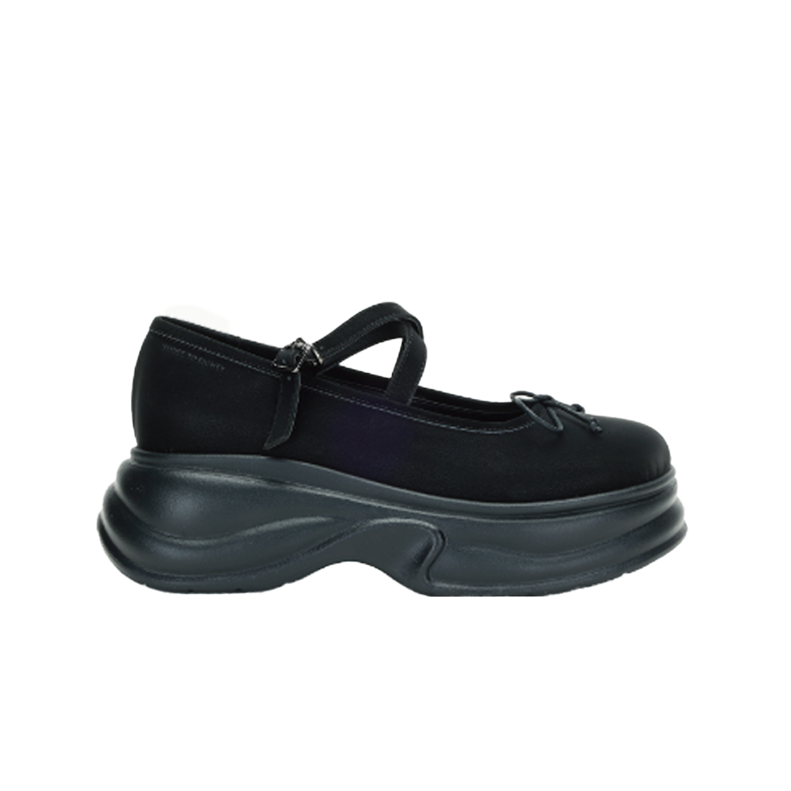 TH23SSH004BK THREETOEIGHTY Strap Mary Jane Platform Black - 대표 이미지 #1