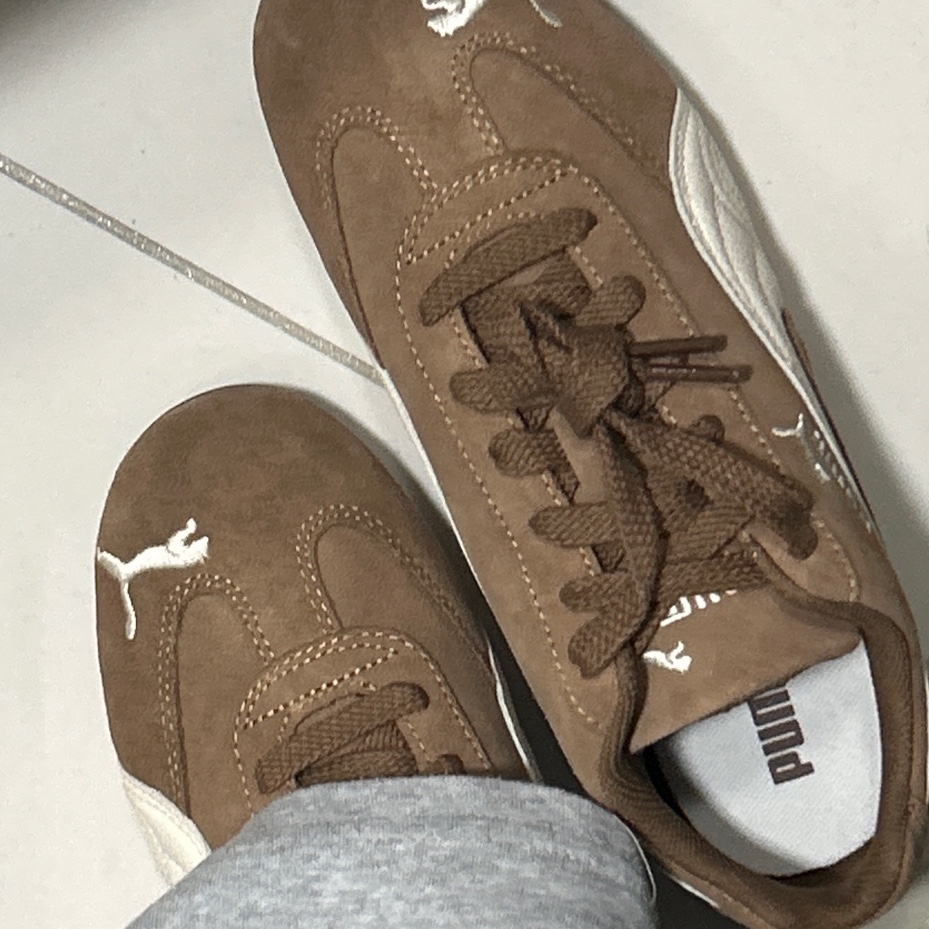 Puma Speedcat Archive Haute Coffee Frosted Ivory 착용 스타일