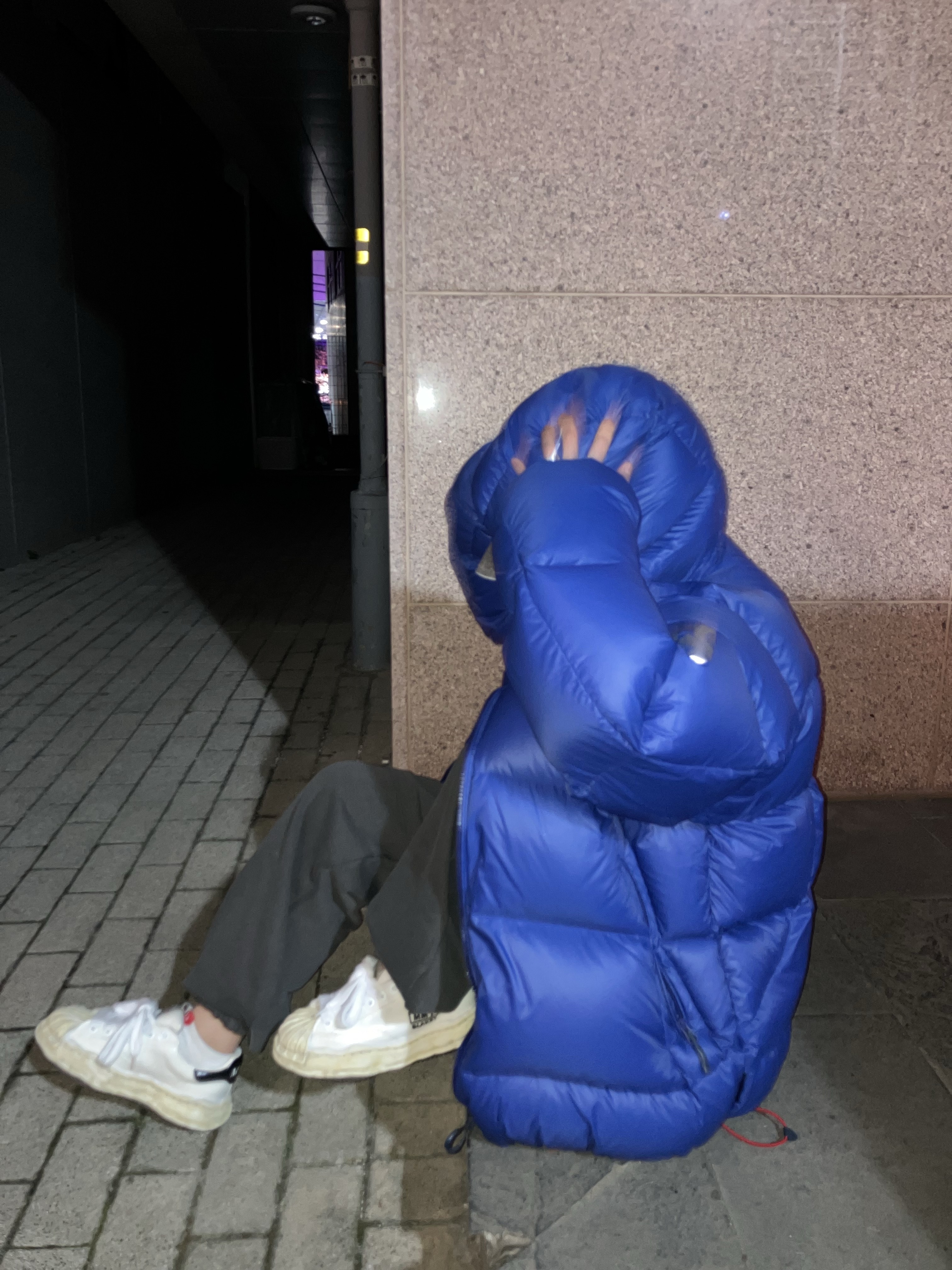 Palace Pertex Opaque Balaclava Puffa Deep Ultra - 24FW, Open Yy Cotton Ball Cap Brown 착용 스타일 - 3