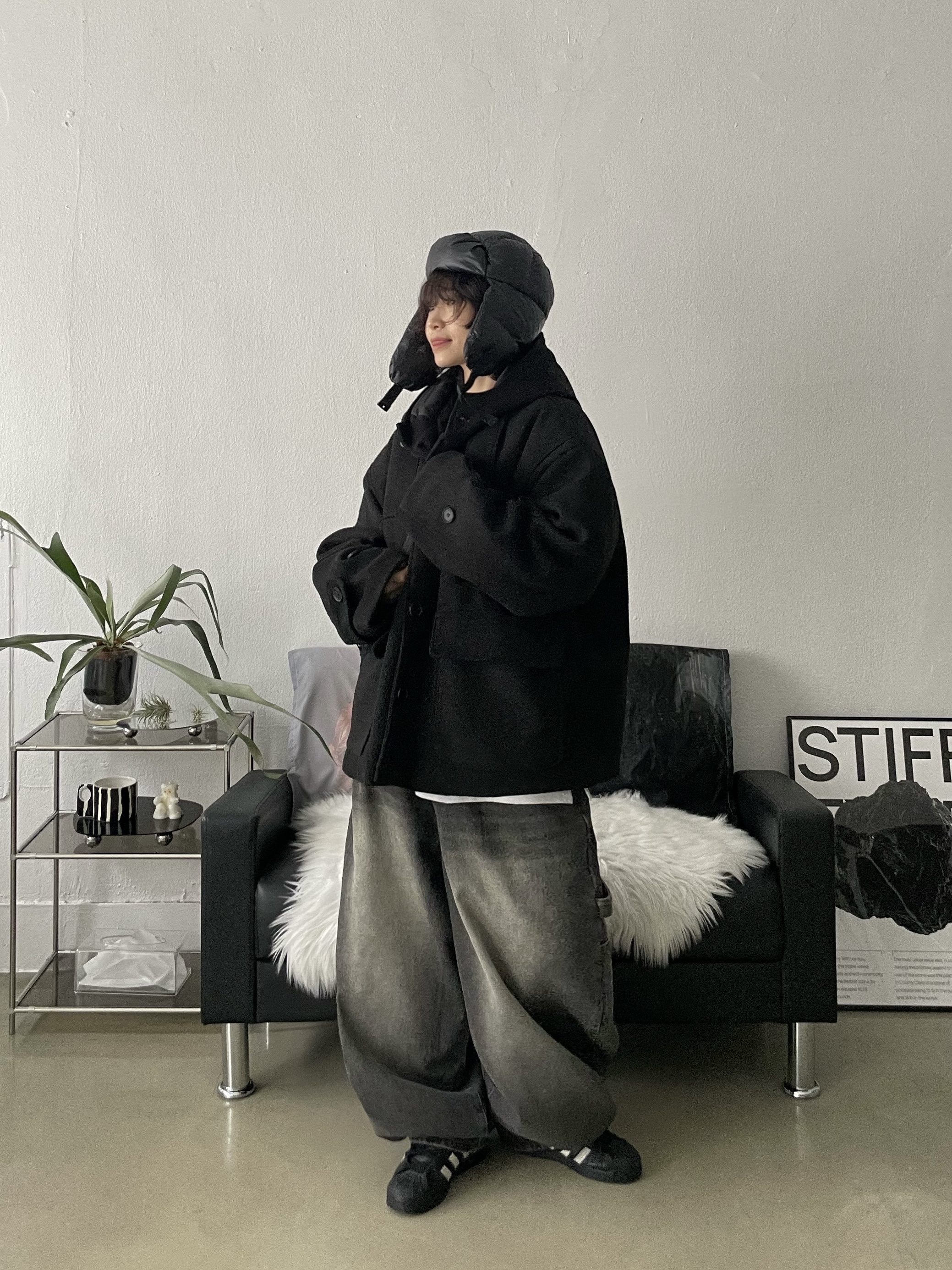 Human Made Military Light Pouch Black, Supreme Featherweight Down Trooper Black - 23FW 착용 스타일 - 2
