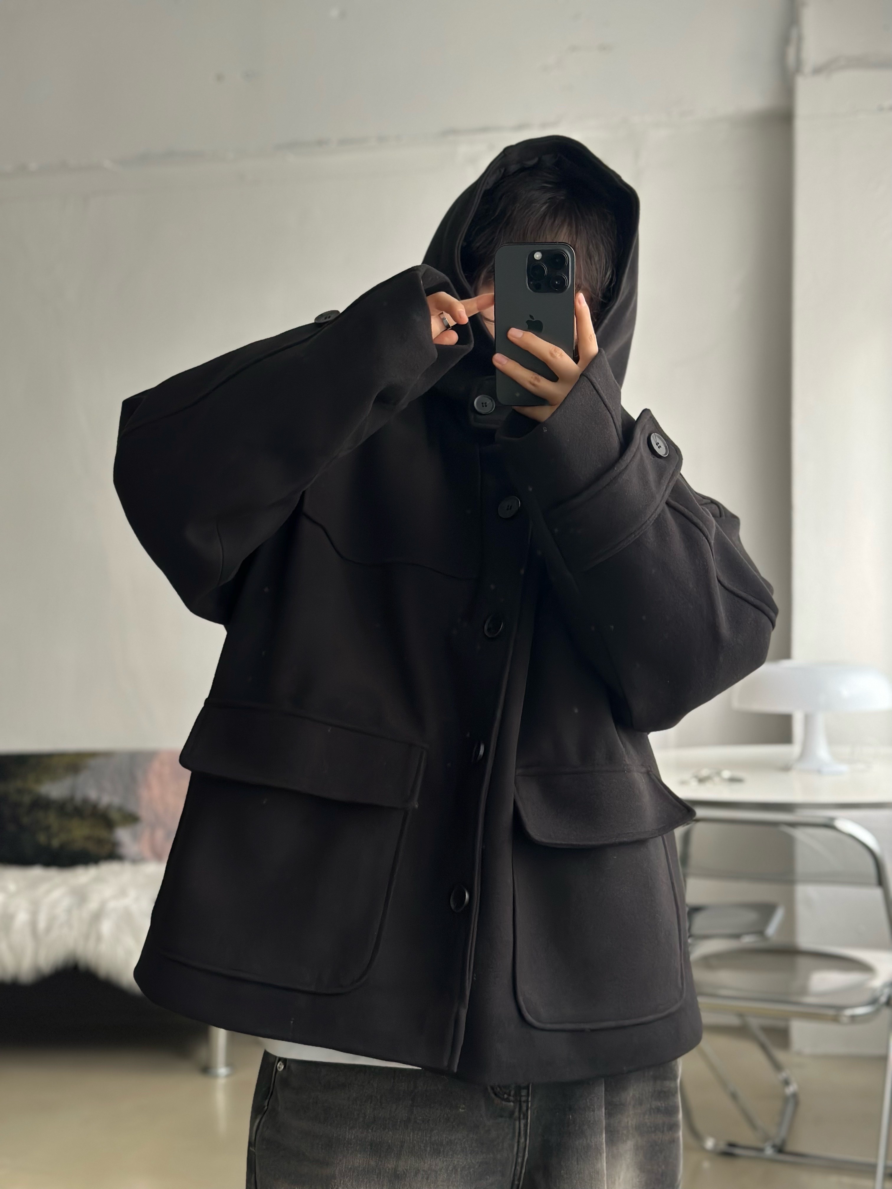Human Made Military Light Pouch Black, Supreme Featherweight Down Trooper Black - 23FW 착용 스타일 - 9
