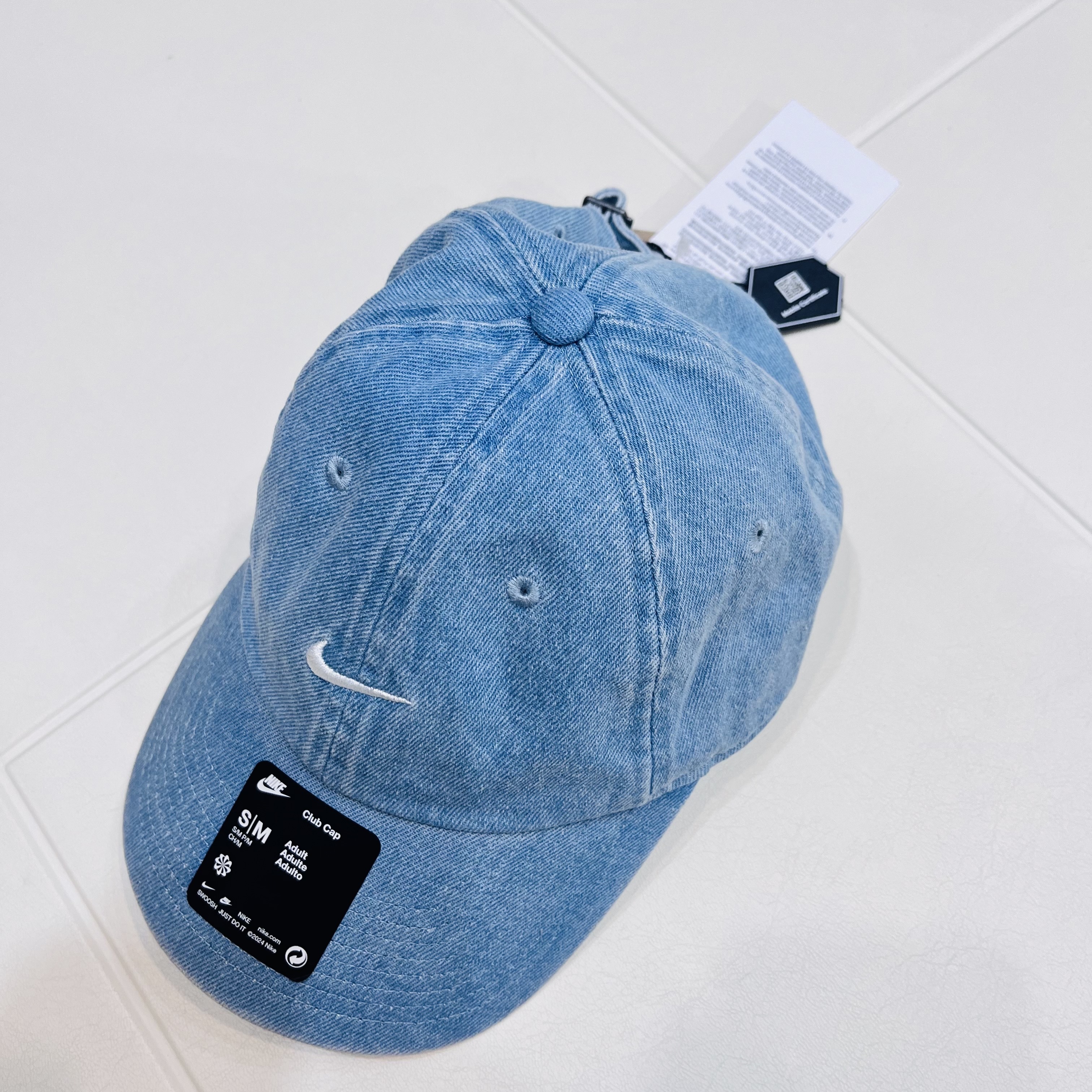 Nike Club Unstructured Denim Cap Aegean Storm Thunder Blue 착용 스타일