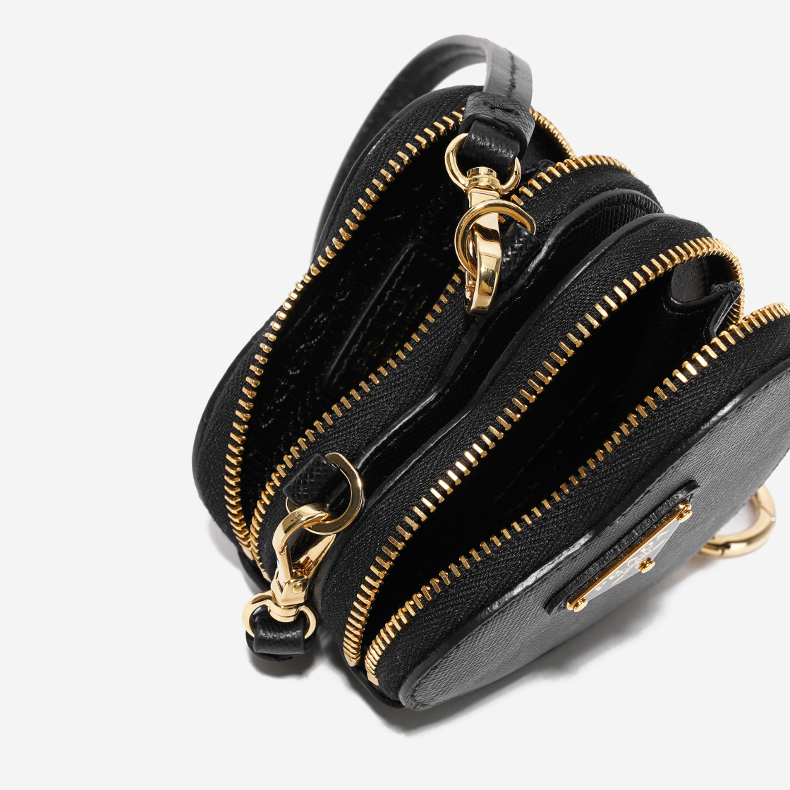 프라다 사피아노 레더 미니 파우치 블랙(Prada Saffiano Leather Mini Pouch Black) - 6