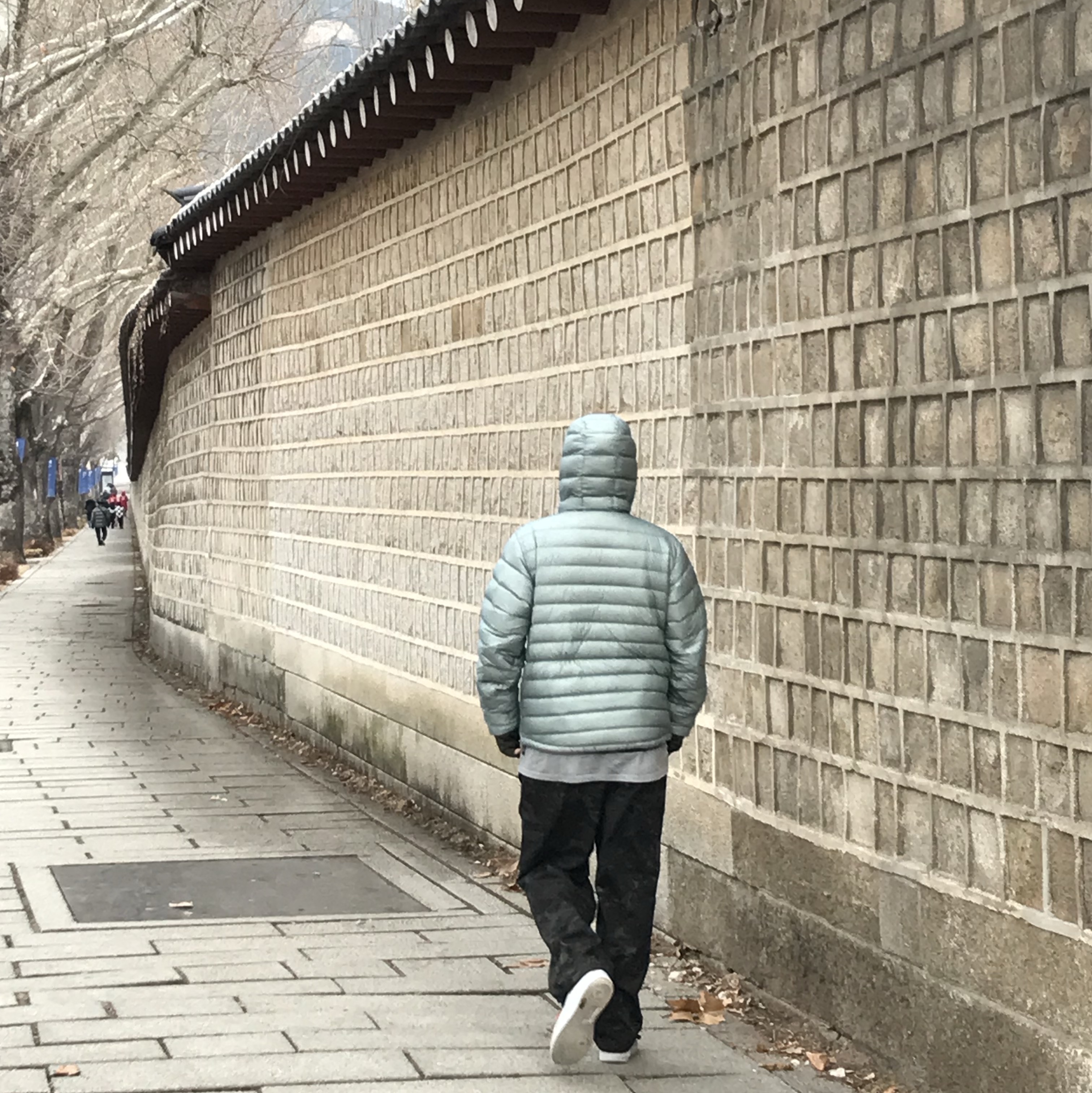 Sansan Gear Suffix Puffer Jacket Sky Blue - 23FW 착용 스타일