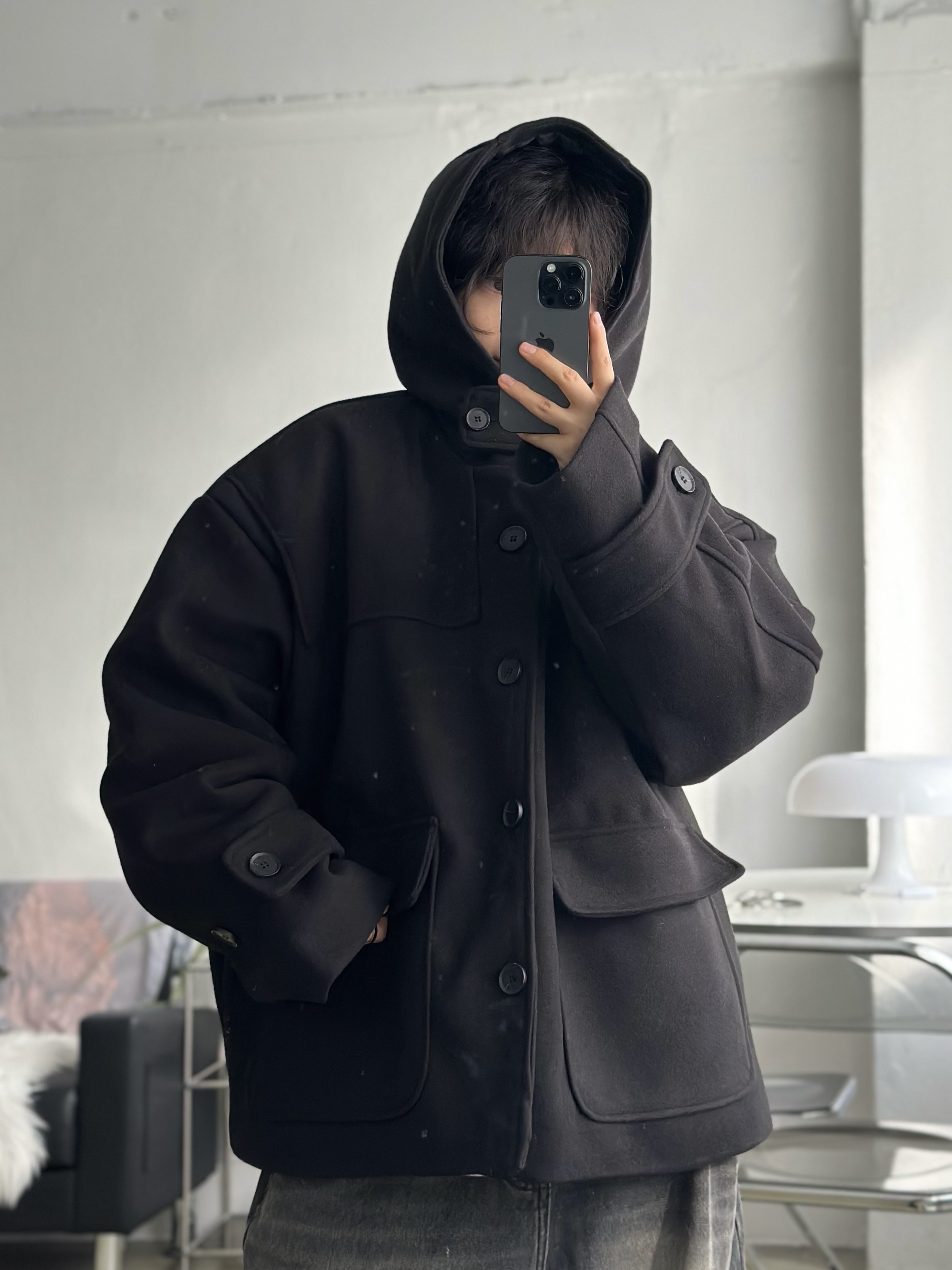 Human Made Military Light Pouch Black, Supreme Featherweight Down Trooper Black - 23FW 착용 스타일 - 8