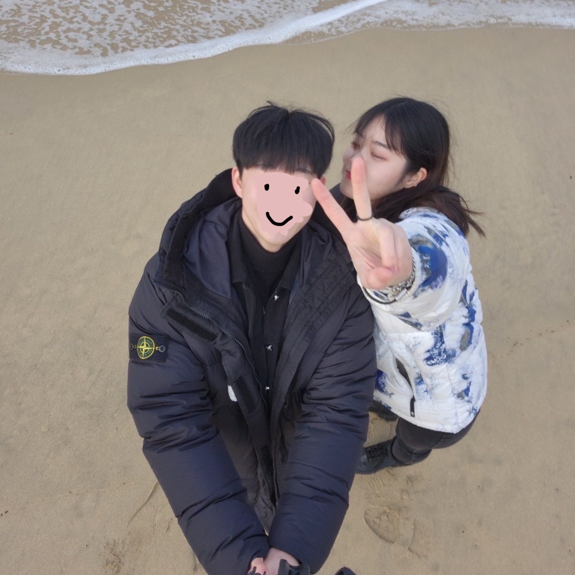 The North Face White Label Novelty Nuptse Down Jacket P White Sand 착용 스타일 - 1