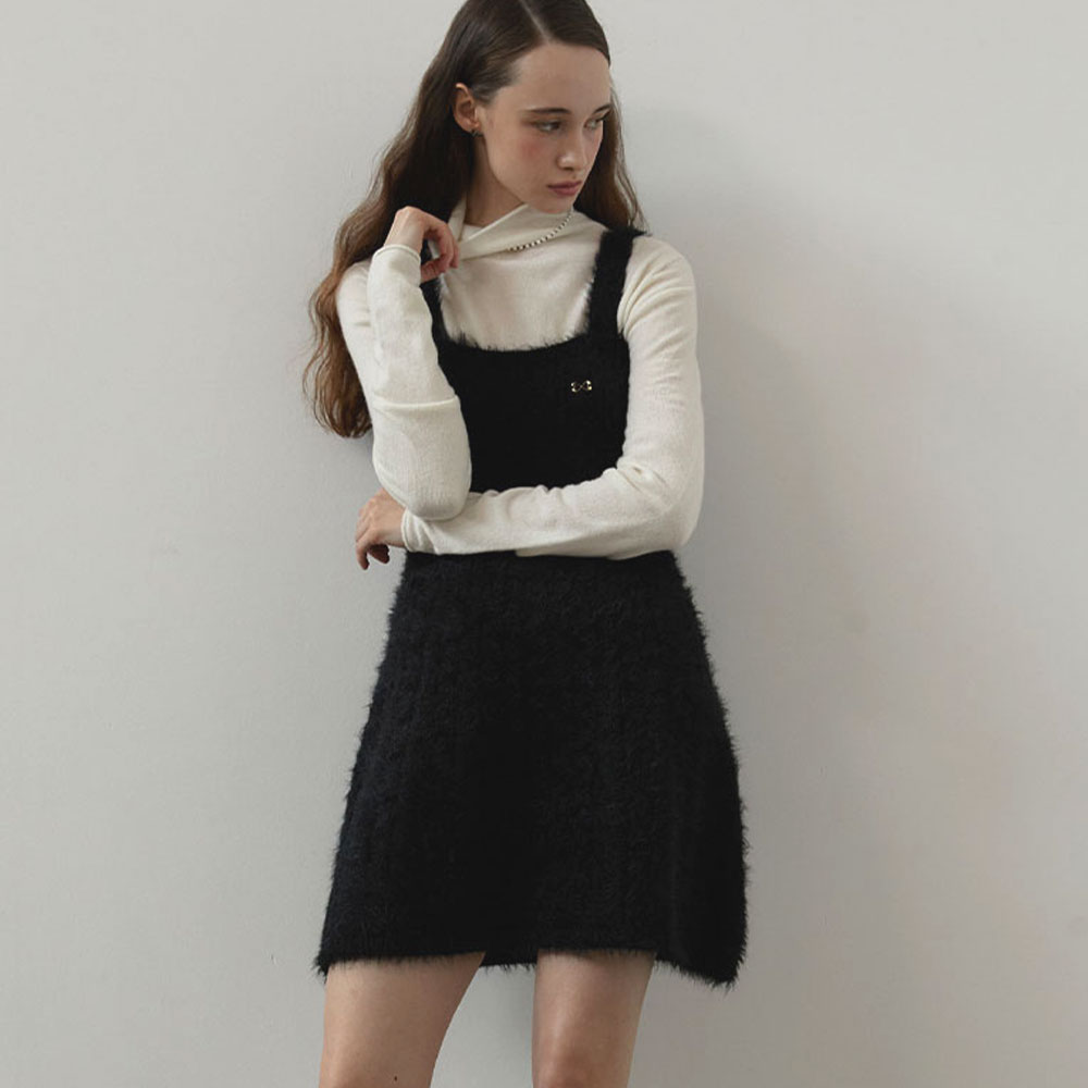 러브미몬스터 프리티 엔젤 니트 미니 원피스 블랙(lovememonster Pretty Angel Knit Mini Dress Black) - 3