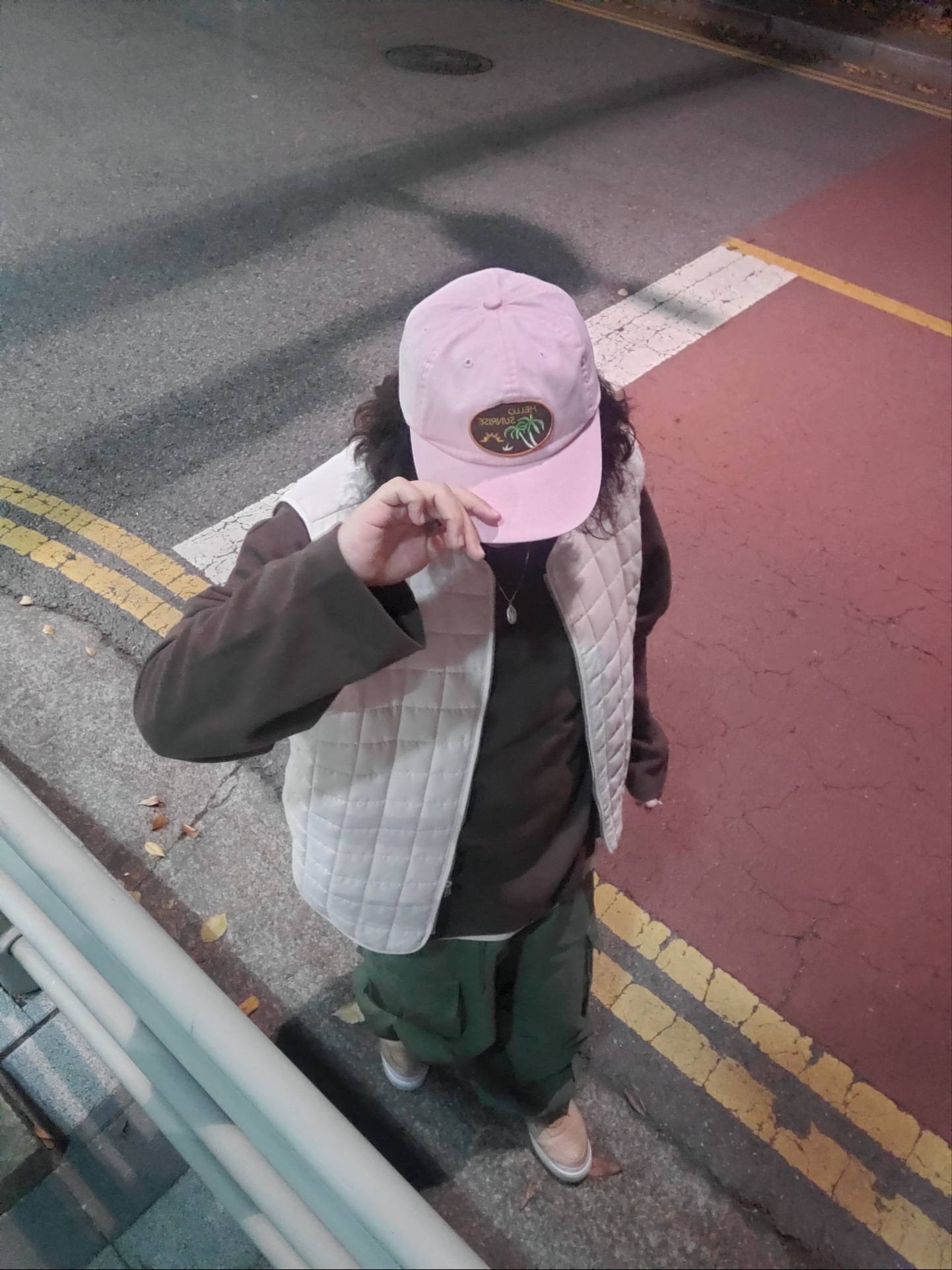 Hello Sunrise Palm Tree Wappen 6Panel Cap Coral Pink, (W) Nike Air Force 1 Jester XX Bio Beige Pink Force 착용 스타일 - 2
