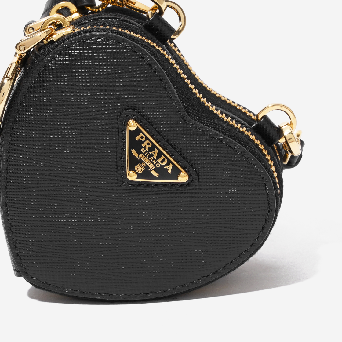 프라다 사피아노 레더 미니 파우치 블랙(Prada Saffiano Leather Mini Pouch Black) - 4