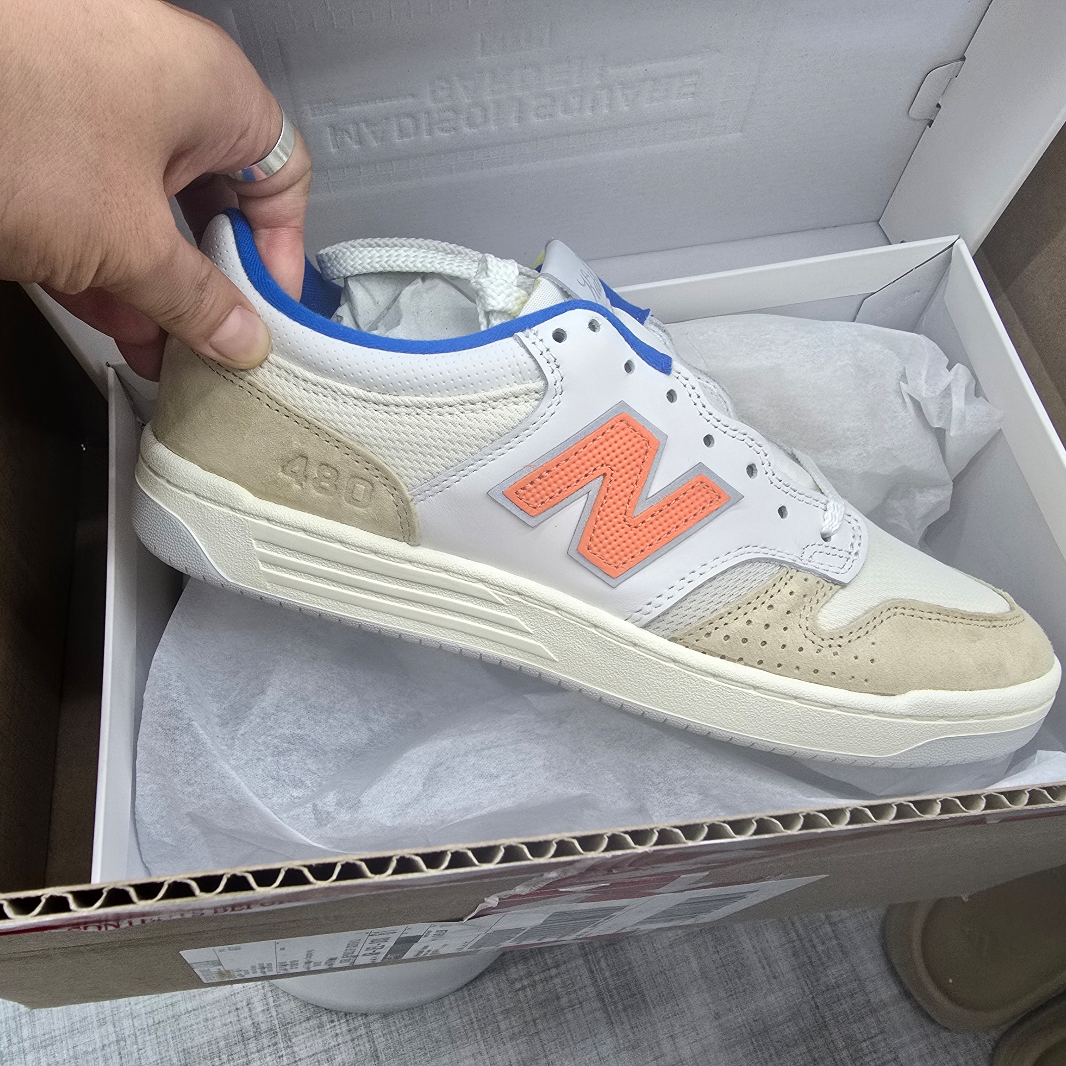 New Balance x Kith x Madison Square Garden Numeric 480 Tan Orange 착용 스타일