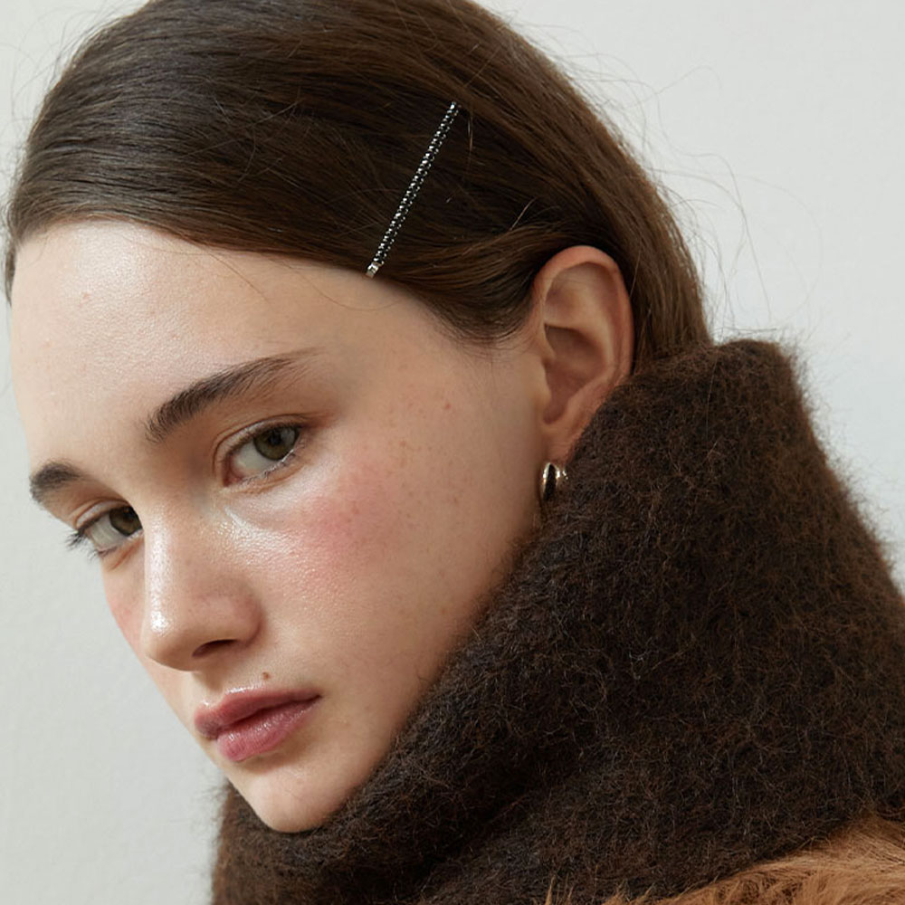 러브미몬스터 미니멀 큐빅 헤어핀 2세트 블랙(lovememonster Minimal Cubic Hair Pin 2 SetBlack) - 2