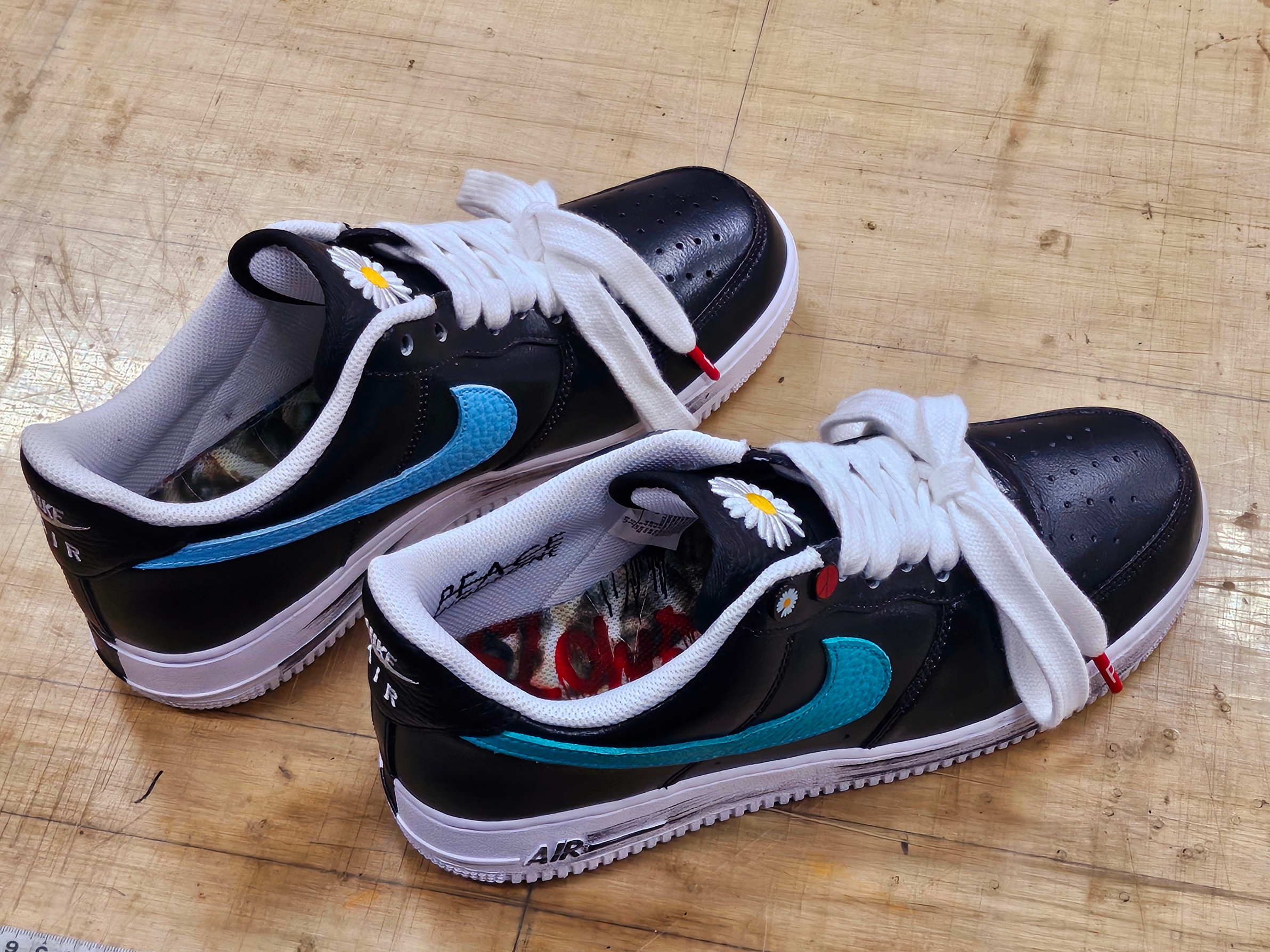 Nike x Peaceminusone Air Force 1 Low Para-Noise 3.0 Black and Multicolor 착용 스타일 - 5