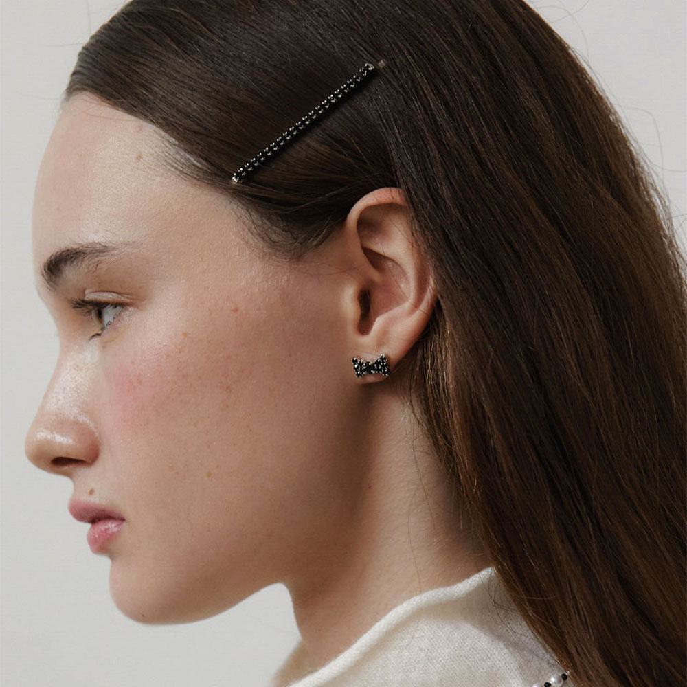 러브미몬스터 미니멀 큐빅 헤어핀 2세트 블랙(lovememonster Minimal Cubic Hair Pin 2 SetBlack) - 3