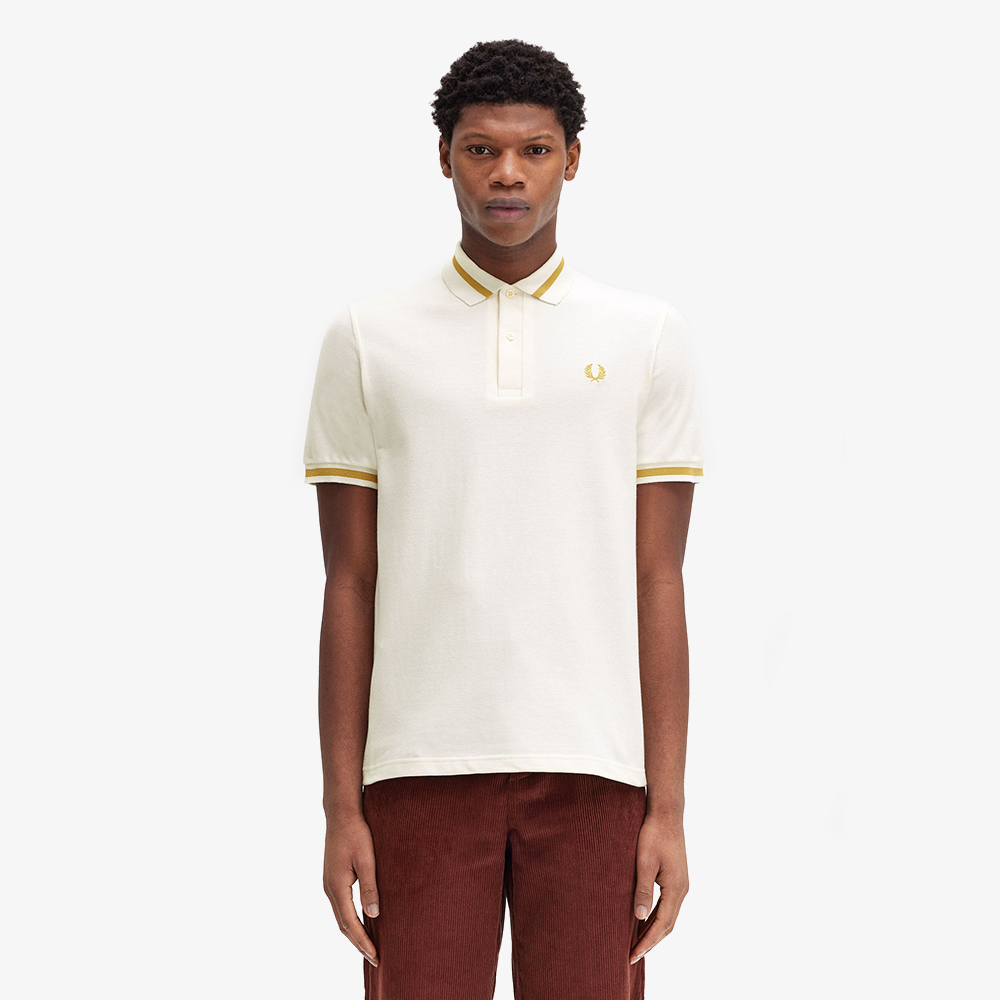 프레드페리 M2 싱글 팁 프레드페리 셔츠 에크루/허니콤(Fred Perry Single Tipped Fred Perry Shirt Ecru) - 2
