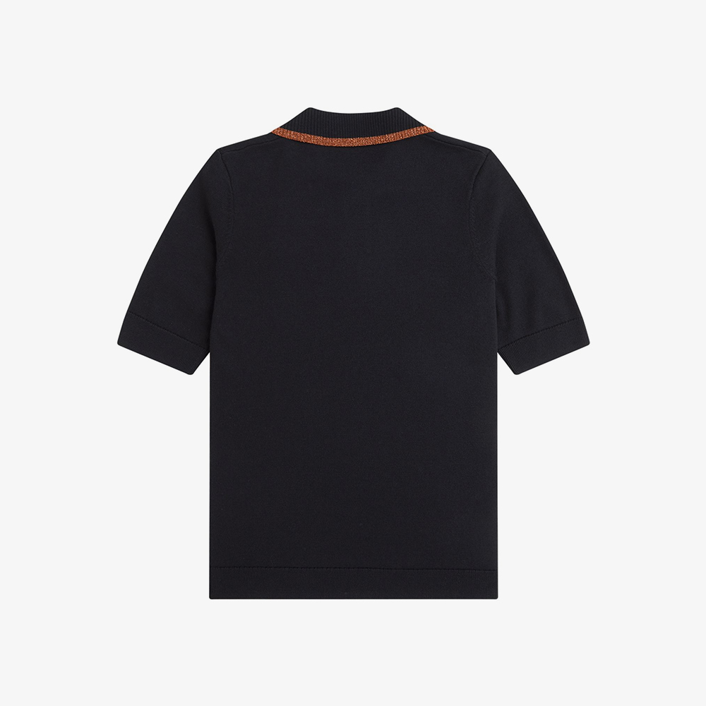 프레드페리 X 에이미와인하우스 메탈릭 팁 니트 셔츠 블랙(Fred Perry X Amy Winehouse Metallic Tipped Knitted Shirt Black) - 6