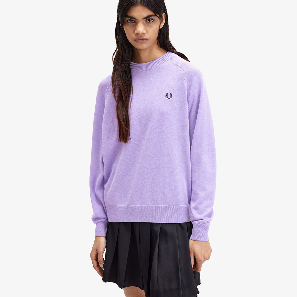 프레드페리 우먼 크루넥 메리노울 니트 바이올렛(Fred Perry Womens Crew Neck Knit Ultra Violet) - 4