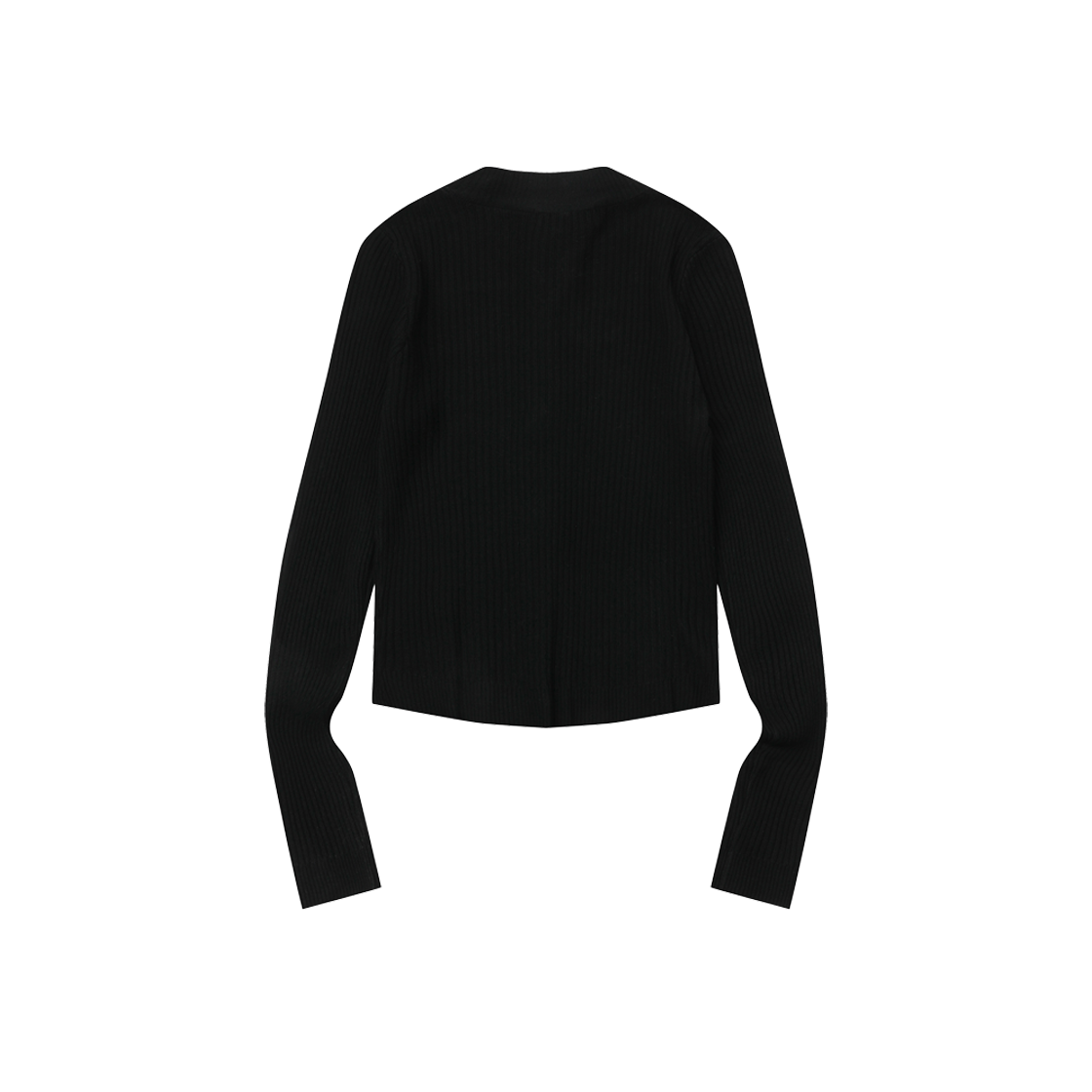 무센트 오키드 골지 크롭 니트 집업 블랙(MUCENT Orchid Crop Knit Zip Up Black) - 2
