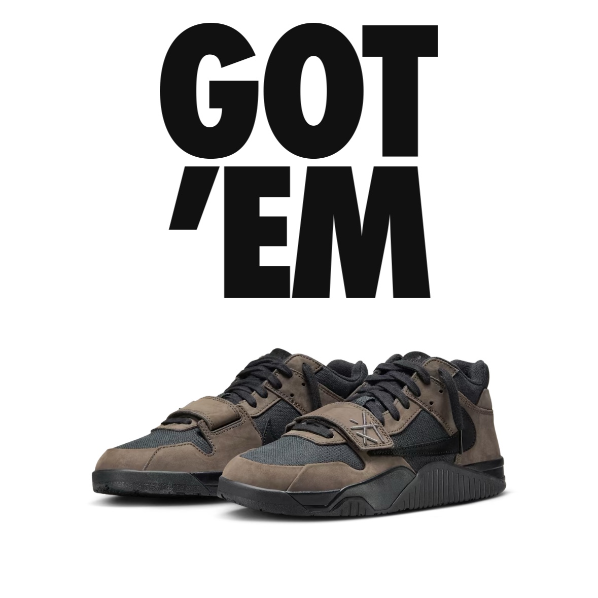 Jordan x Travis Scott Jumpman Jack TR Black and Dark Mocha 착용 스타일