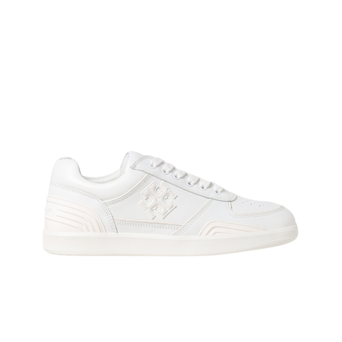 152959-100 (W) Tory Burch Clover Court Sneakers Titanium White