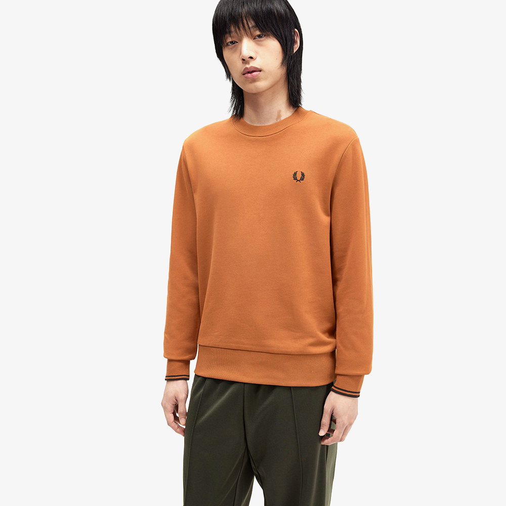 프레드페리 크루넥 스웻셔츠 마멀레이드(Fred Perry Crew Neck Sweatshirt Marmalade) - 4