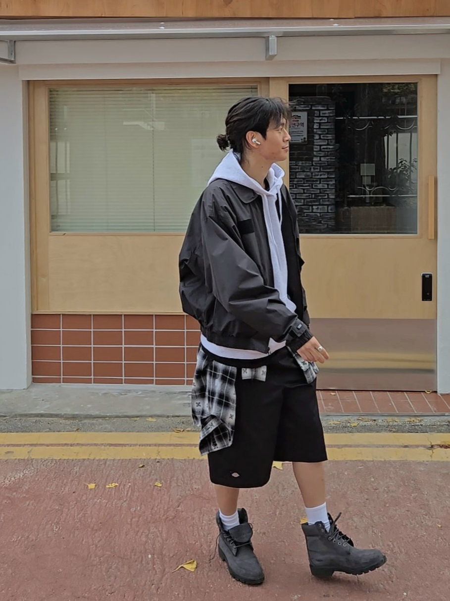 Timberland Classic 6 Inch Waterproof Boot Dark Grey Nubuck - Wide, Dickies Loose Fit 13 Inch Flat Front Work Shorts Black 착용 스타일