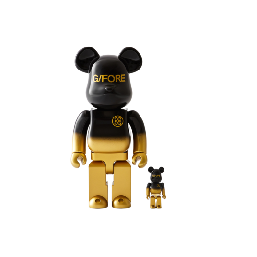 Bearbrick x G/Fore 100% & 400% Set Black