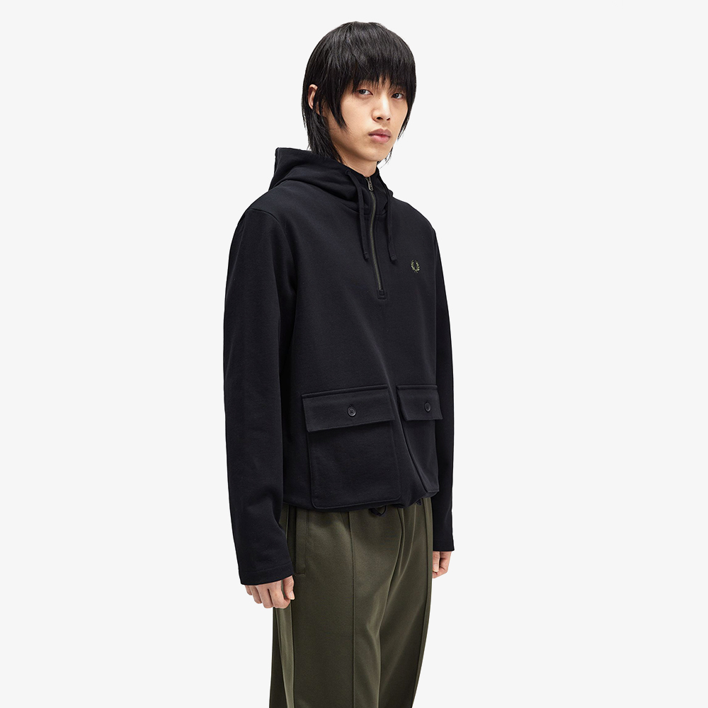 프레드페리 헤비웨이트 풀 오버 스웻셔츠 블랙(Fred Perry Heavyweight Pullover Sweatshirt Black) - 4