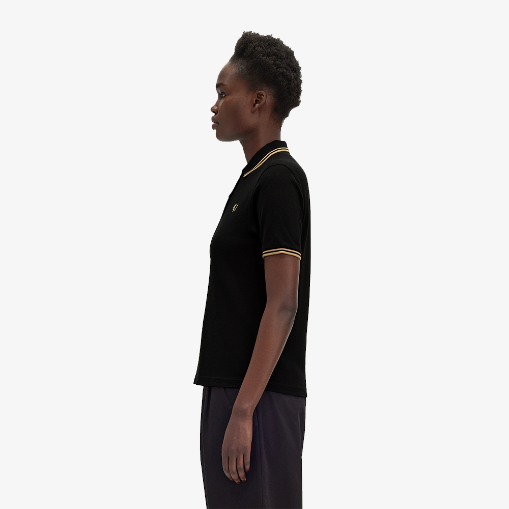 프레드페리 우먼 트윈 팁 프레드페리 셔츠 블랙/웜스톤(Fred Perry Womens Twin Tipped Fred Perry Shirt Black) - 3