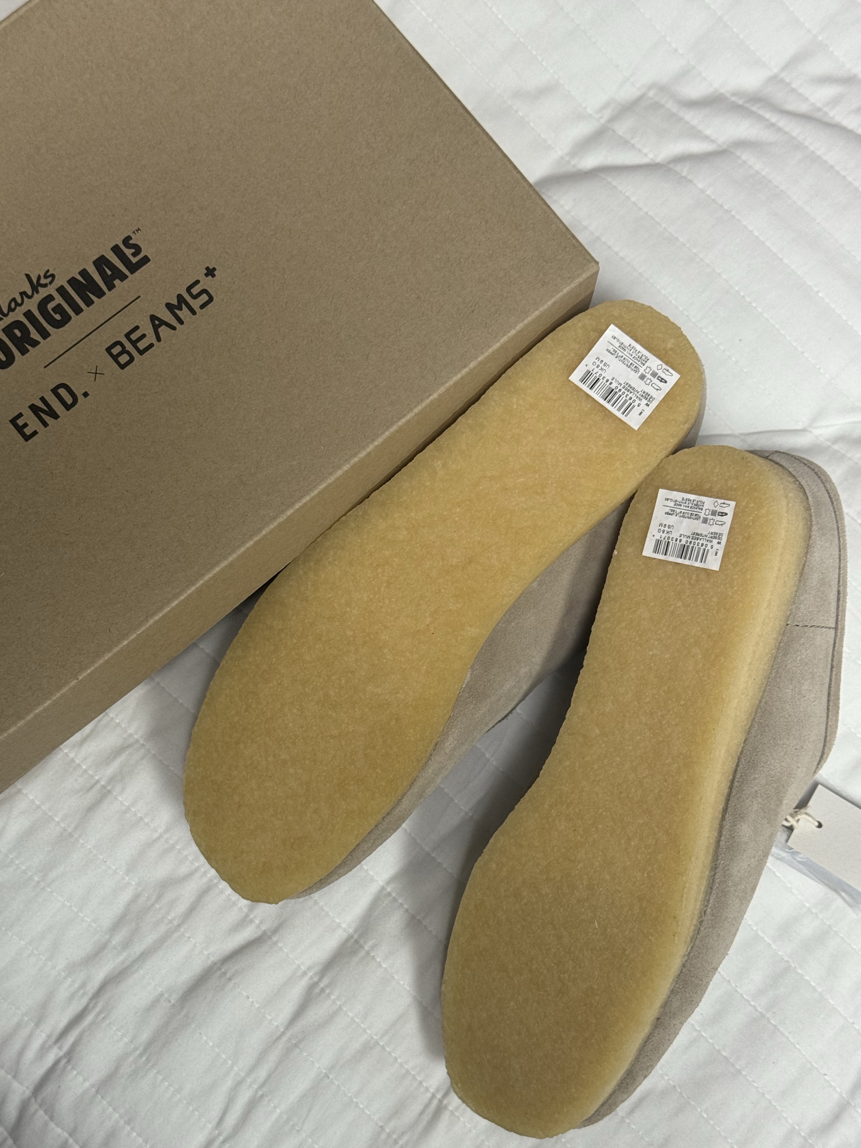 Clarks x END. x Beams Plus Ski Club Wallabee Mule Maple 착용 스타일 - 4