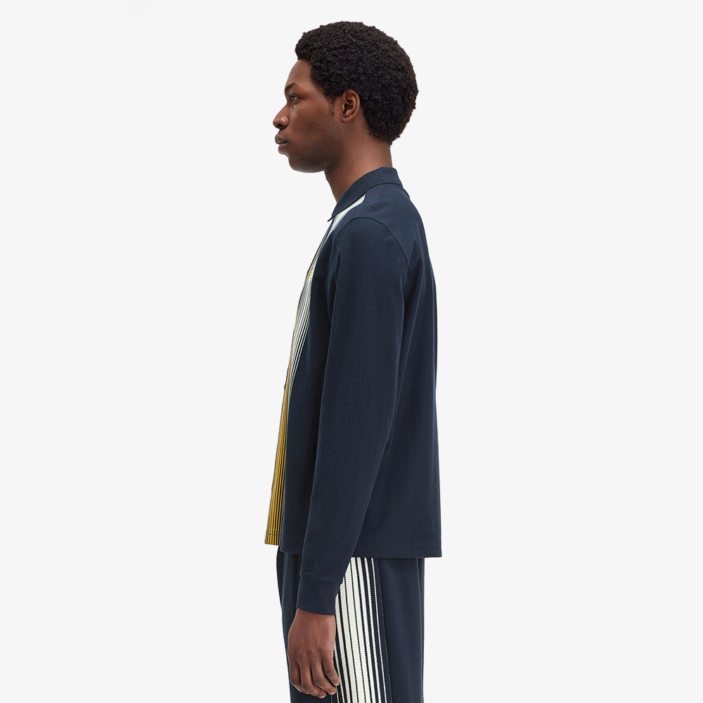프레드페리 옴브레 스트라이프 롱 슬리브 폴로 셔츠 네이비(Fred Perry Ombre Stripe Long Sleeve Polo Shirt Navy) - 3