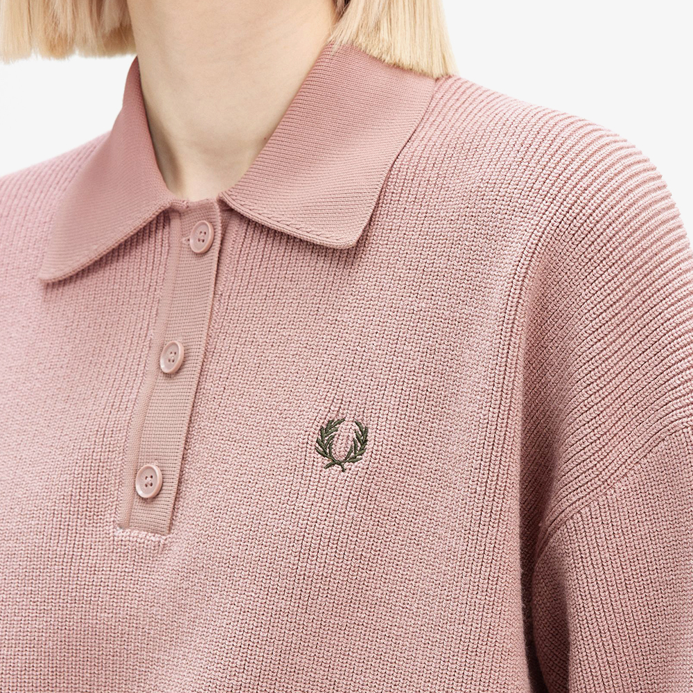 프레드페리 우먼 니트 셔츠 다크핑크(Fred Perry Womens Knitted Shirt Dark Pink) - 5