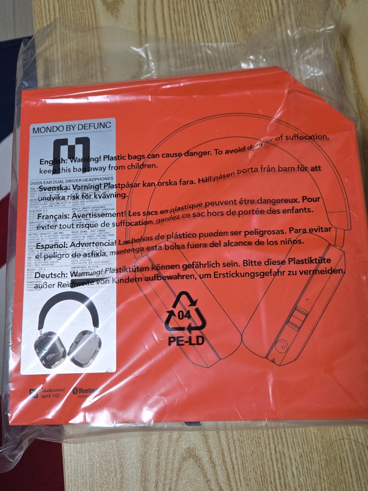 MONDO Over Ear Headphone Transparent 착용 스타일 - 2