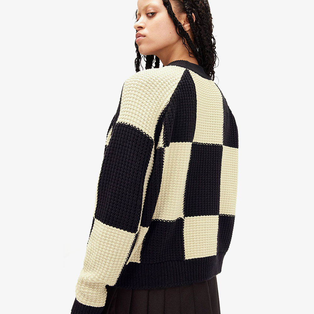 프레드페리 우먼 텍스쳐드 체커보드 니트 블랙(Fred Perry Womens Textured Chequerboard Knit Black) - 4