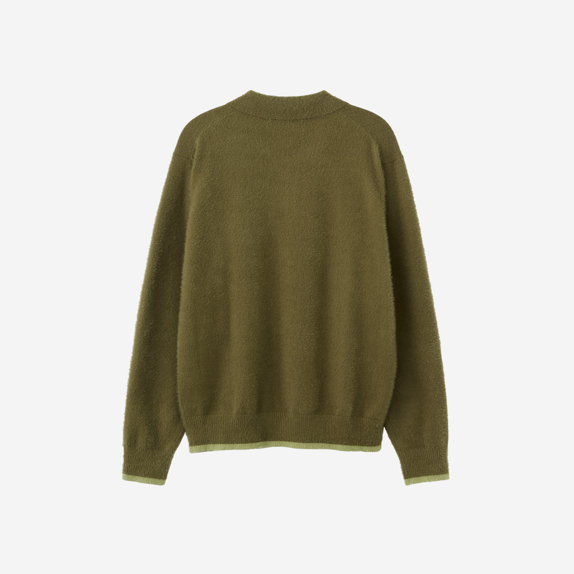 제너럴아이디어 맨 헤어리 카라 풀오버 올리브(General Idea Man Hairy Collar Pullover Olive) - 2