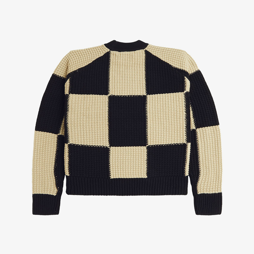 프레드페리 우먼 텍스쳐드 체커보드 니트 블랙(Fred Perry Womens Textured Chequerboard Knit Black) - 6