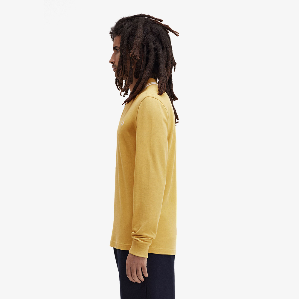 프레드페리 롱 슬리브 트윈 팁 프레드페리 셔츠 허니콤/에크루(Fred Perry Long Sleeve Twin Tipped Fred Perry Shirt Honeycomb) - 3