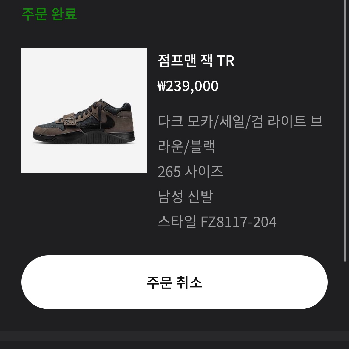 Jordan x Travis Scott Jumpman Jack TR Black and Dark Mocha 착용 스타일